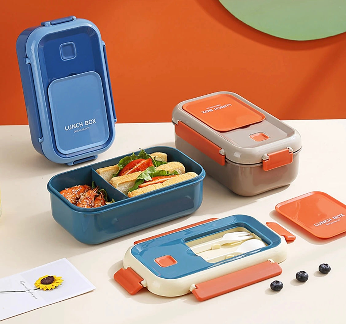 LONCHERA- LUNCH BOX RECT AZUL 600 ML